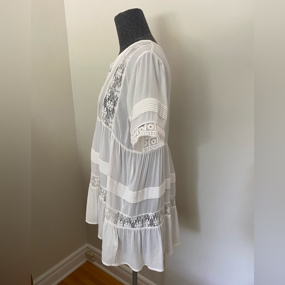 MAEVE Women’s White Lace Tunic Size: M (Anthropologie) - Picture 5 of 8